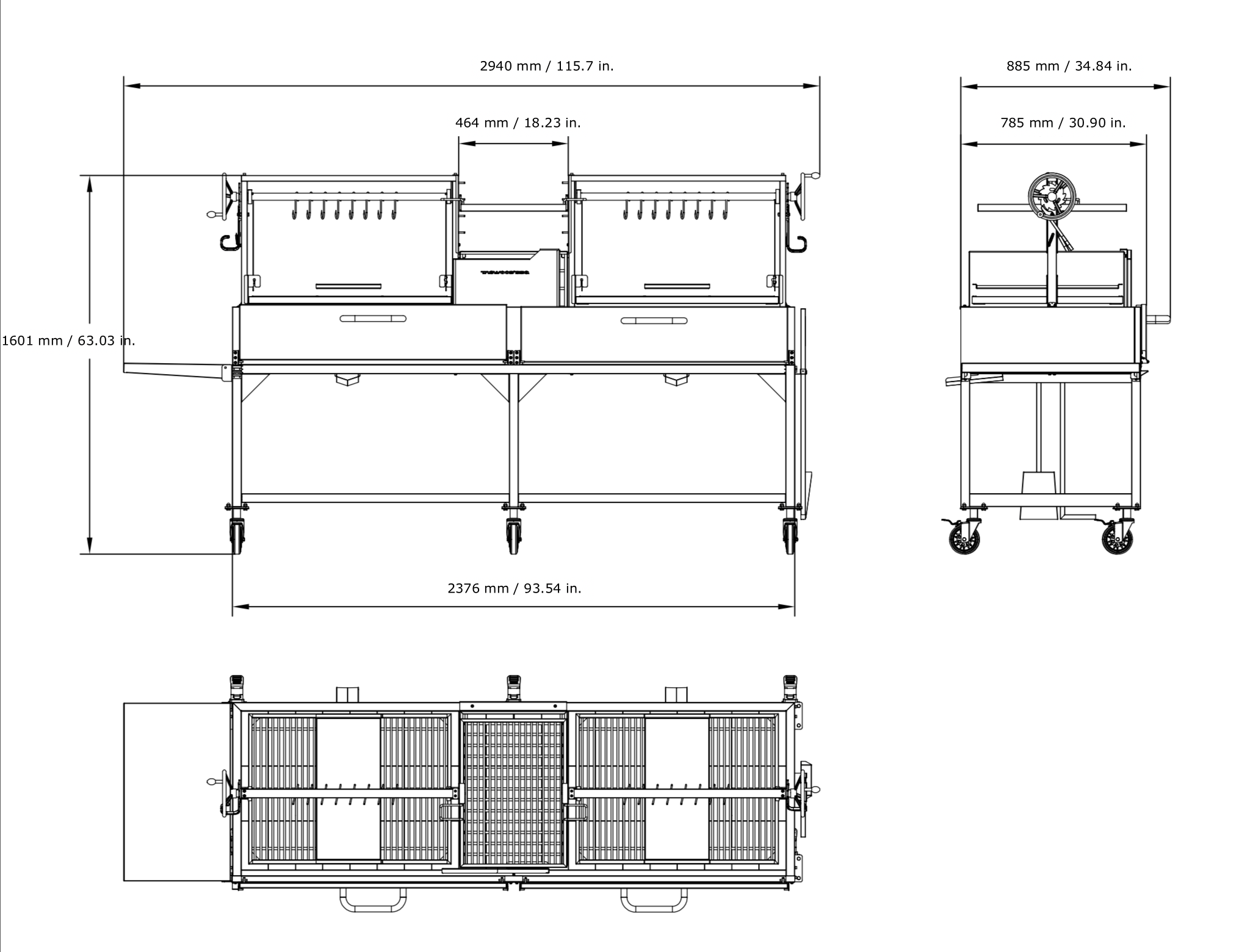 Tagwood BBQ24SS Double Argentine Santa Maria Gaucho Grill – Pre-Order