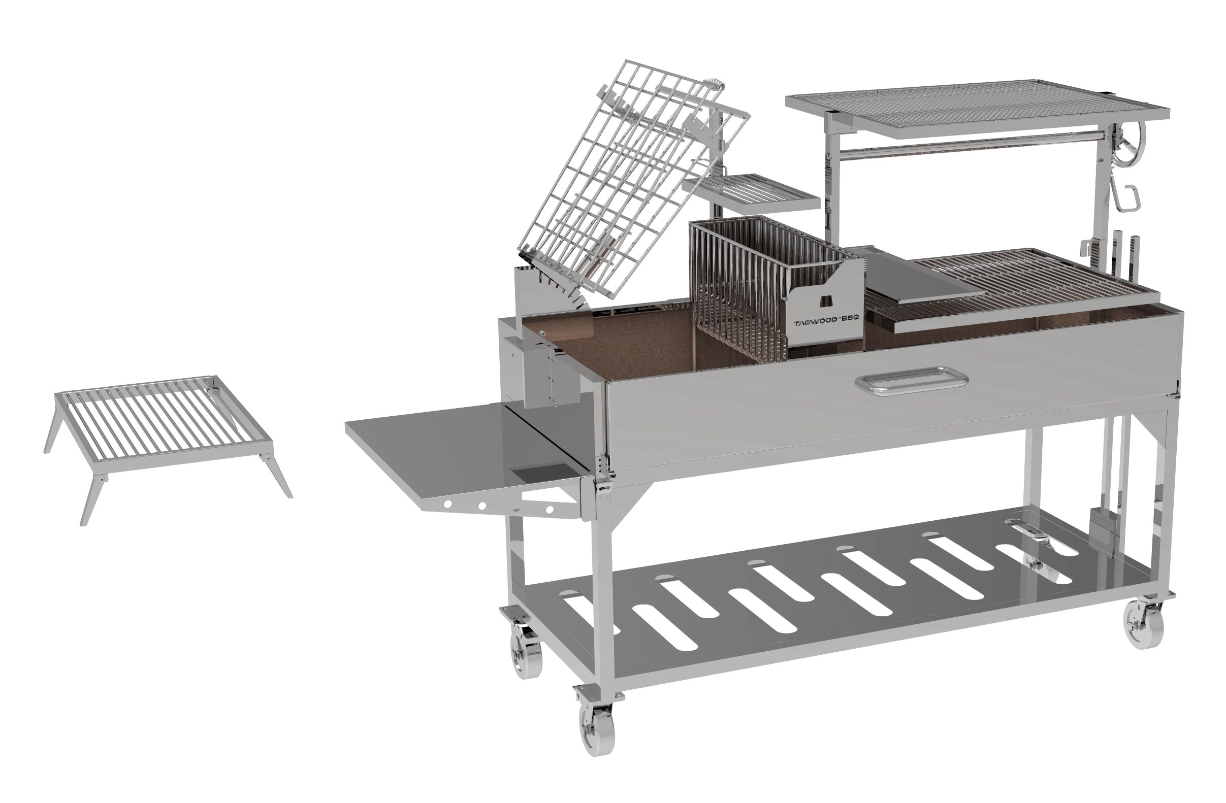 Tagwood BBQ26SS XL Argentine Santa Maria Wood & Charcoal Grill