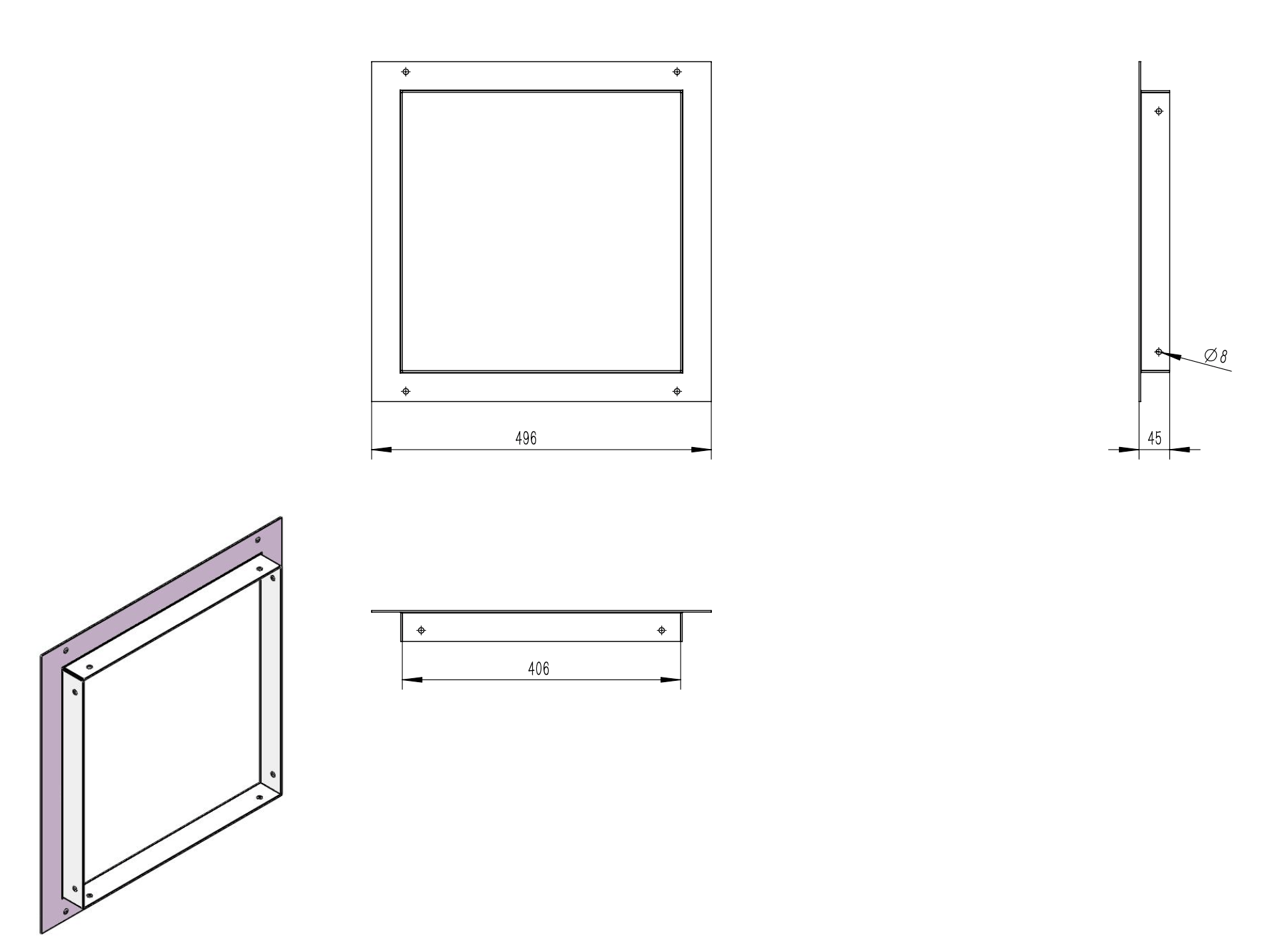 Tagwood BBQ Stainless Steel Smoke Hood Connection Flange
