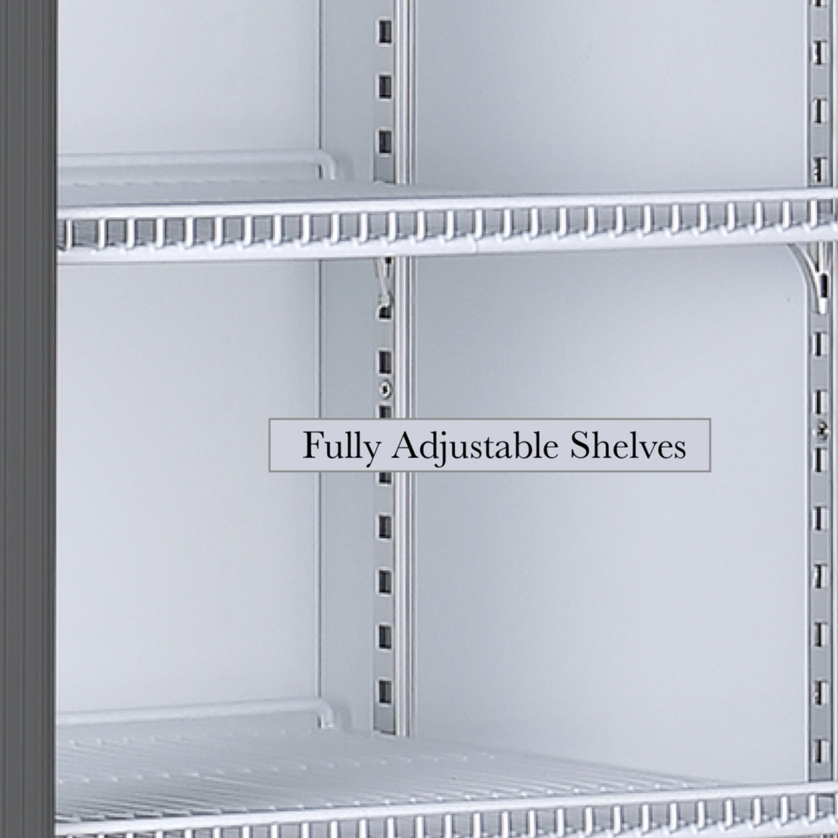 KingsBottle Double Sliding Door Display Beverage Cooler – 33.5 cu. ft. Commercial Refrigerator