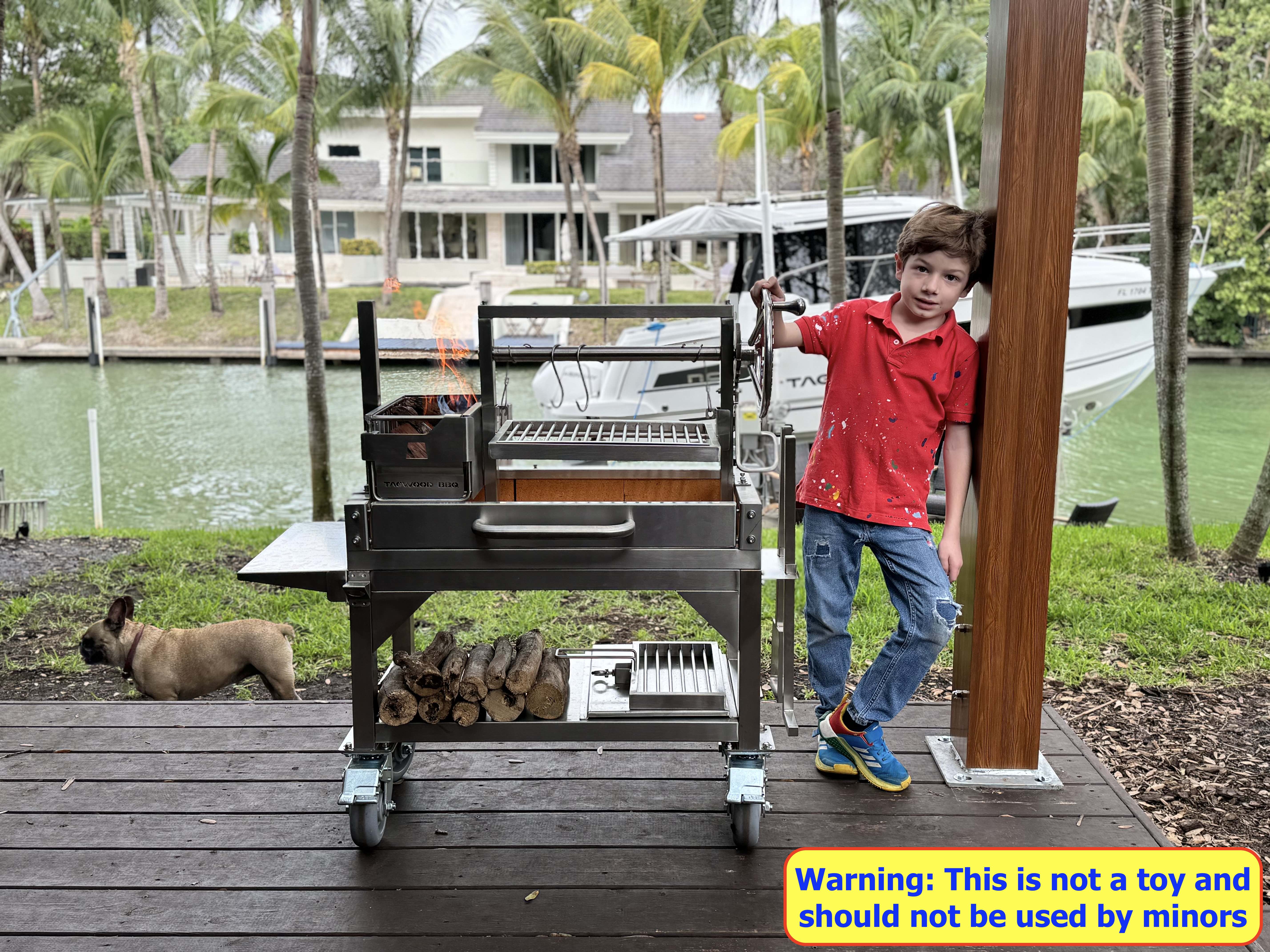 Tagwood BBQ03SS MINI Argentine Santa Maria Wood & Charcoal Grill