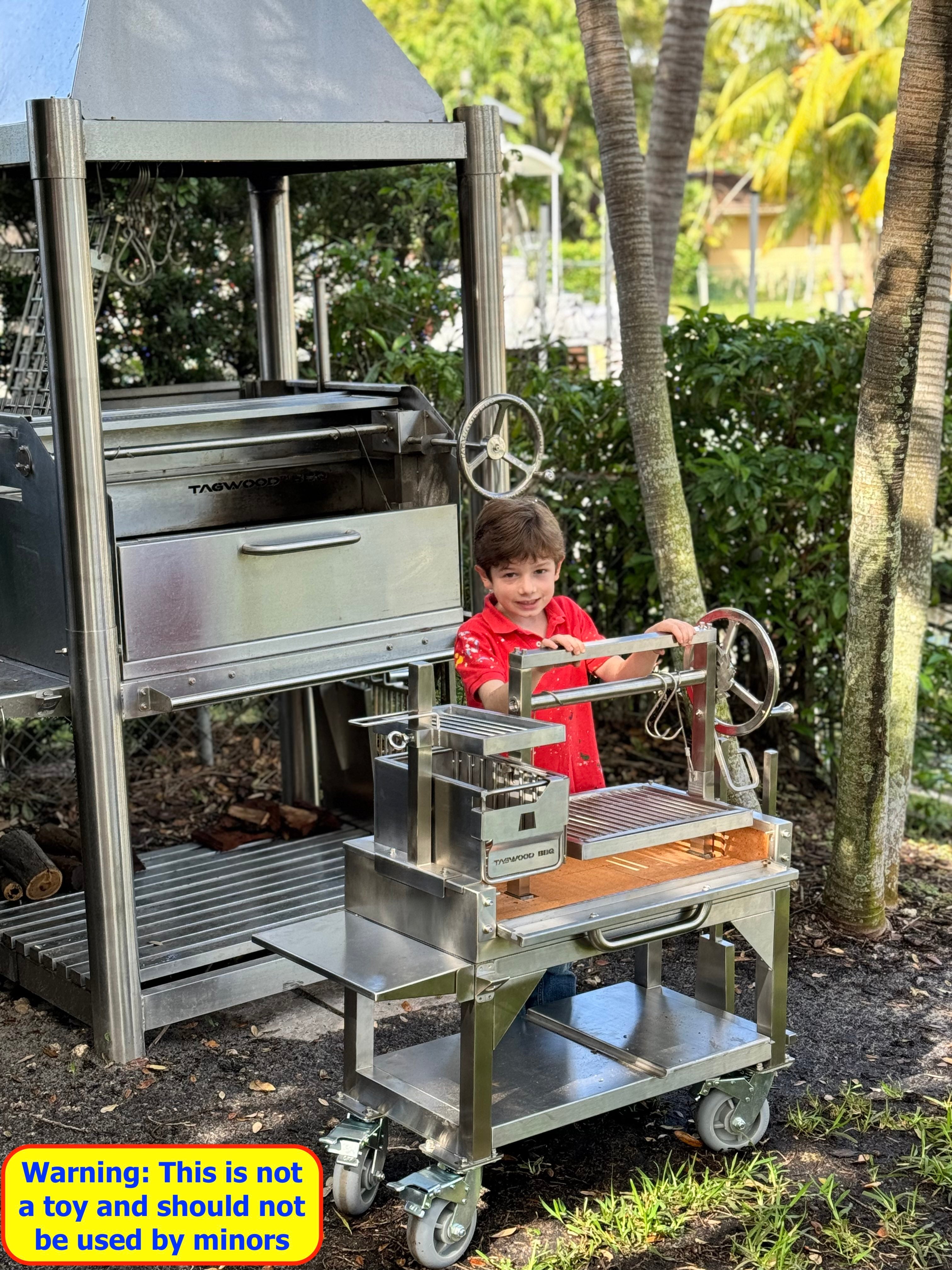 Tagwood BBQ03SS MINI Argentine Santa Maria Wood & Charcoal Grill