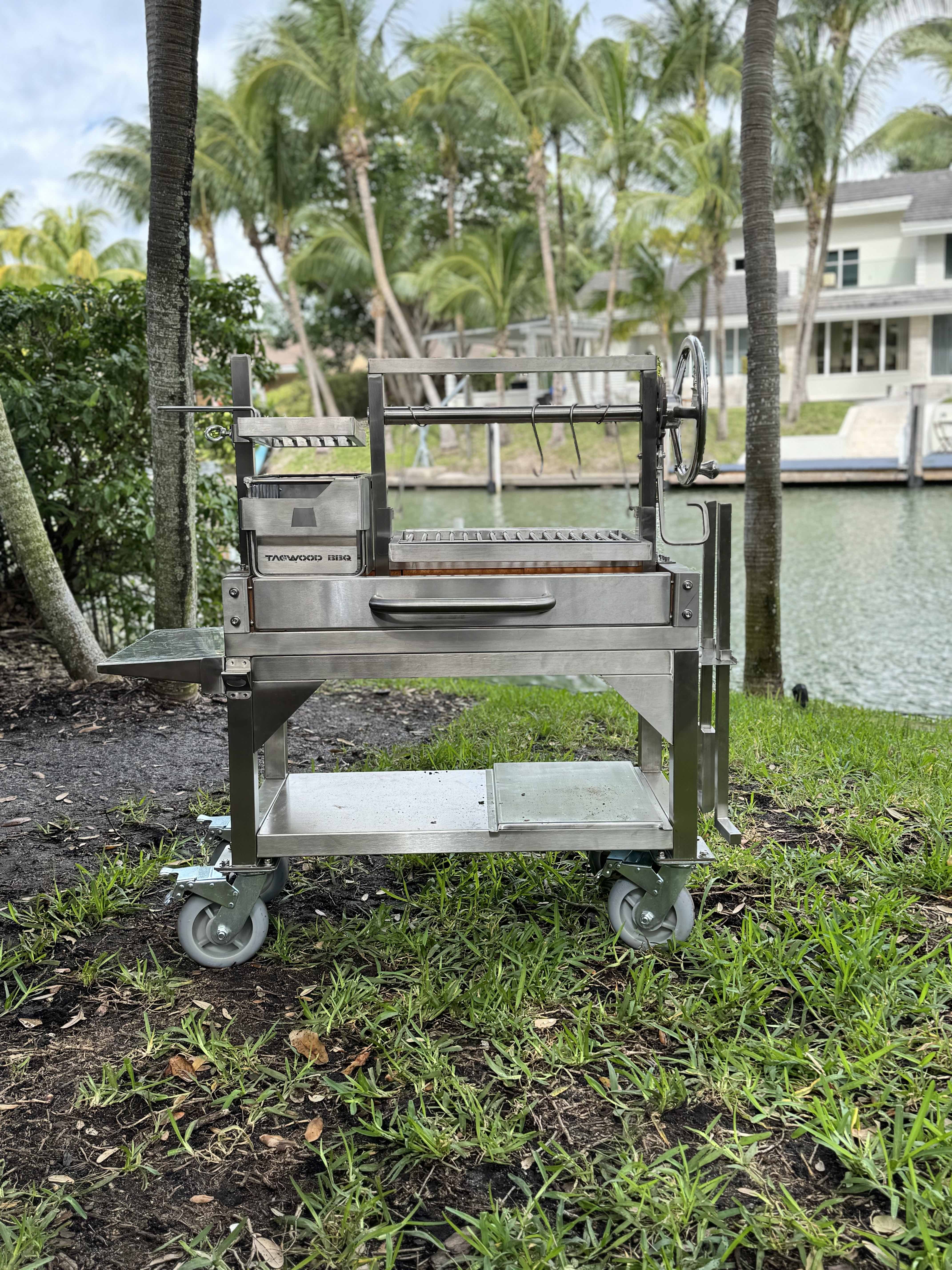 Tagwood BBQ03SS MINI Argentine Santa Maria Wood & Charcoal Grill