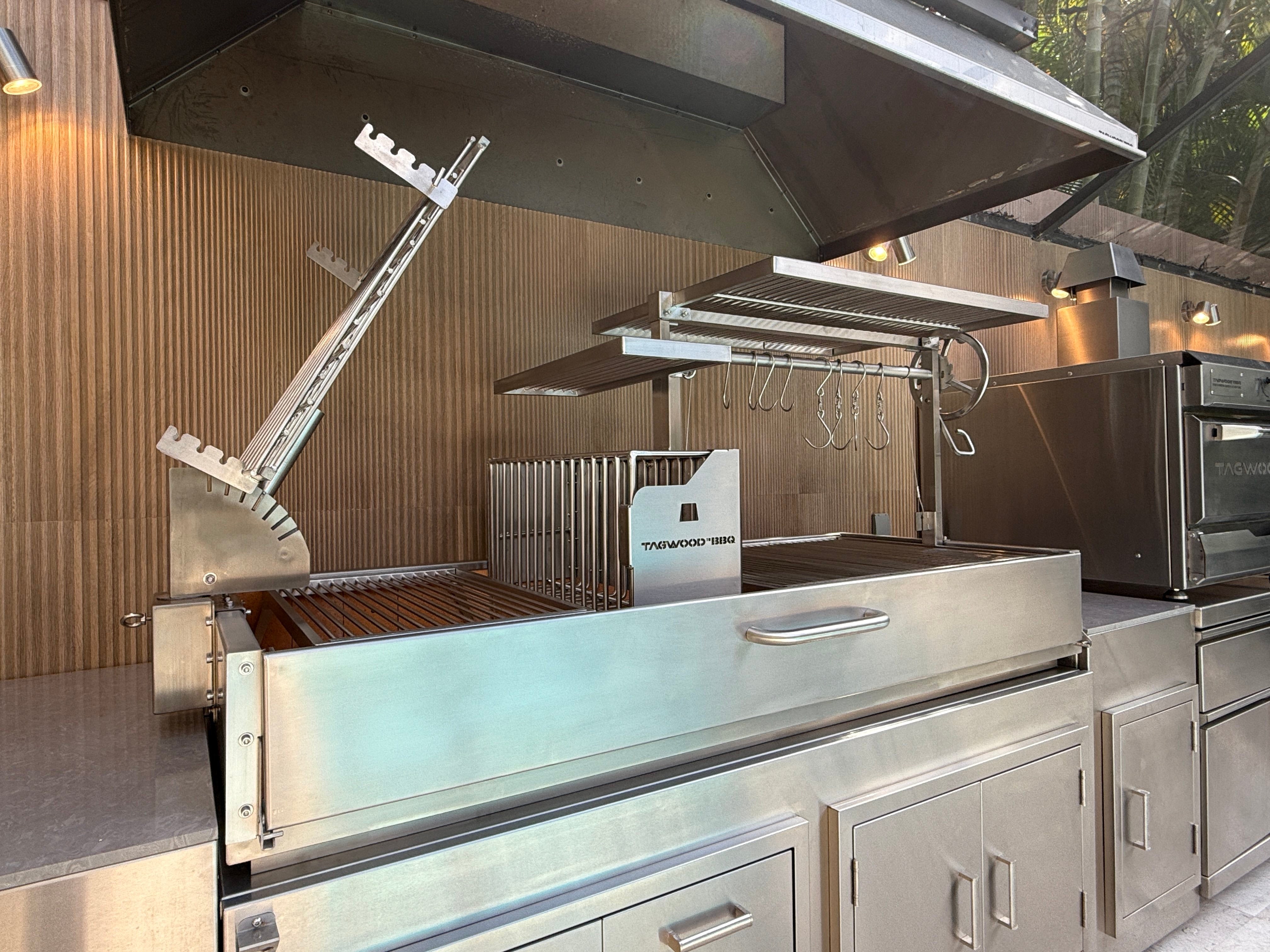 Tagwood BBQ28SS Argentine Santa Maria Wood & Charcoal Gaucho Grill