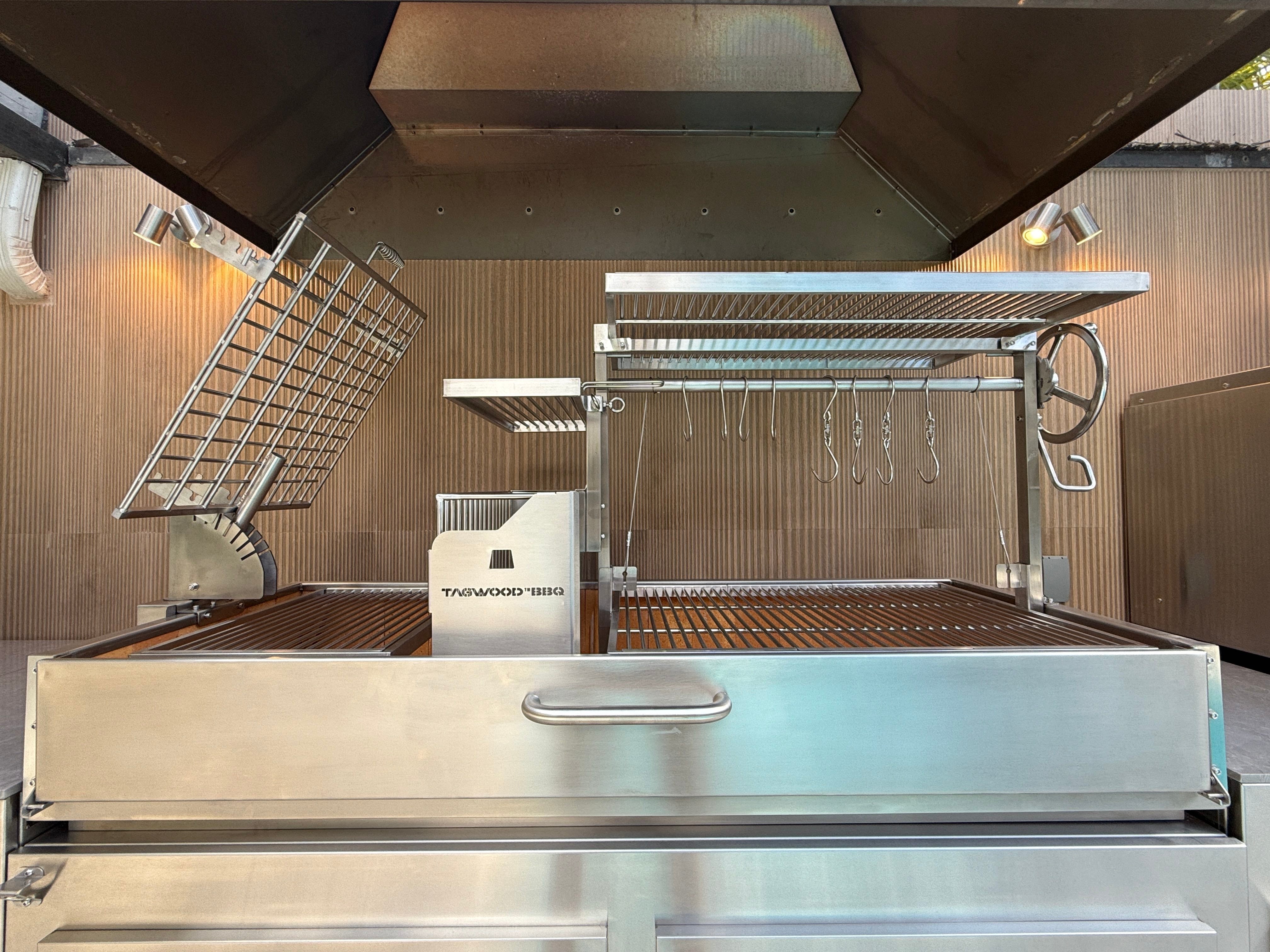 Tagwood BBQ28SS Argentine Santa Maria Wood & Charcoal Gaucho Grill