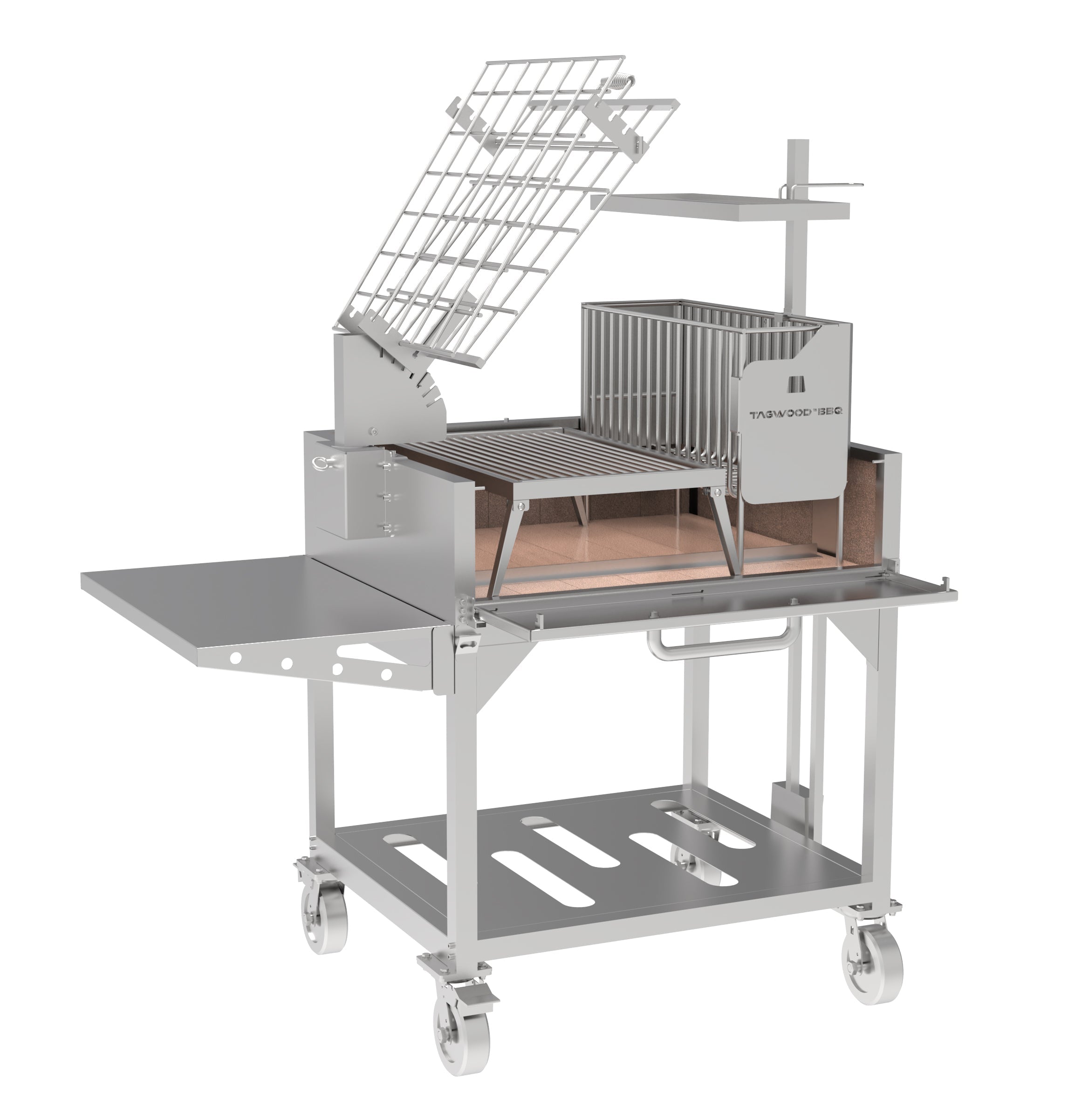 Tagwood BBQ Argentine Clamp Grill with Firebox – BBQ33SS