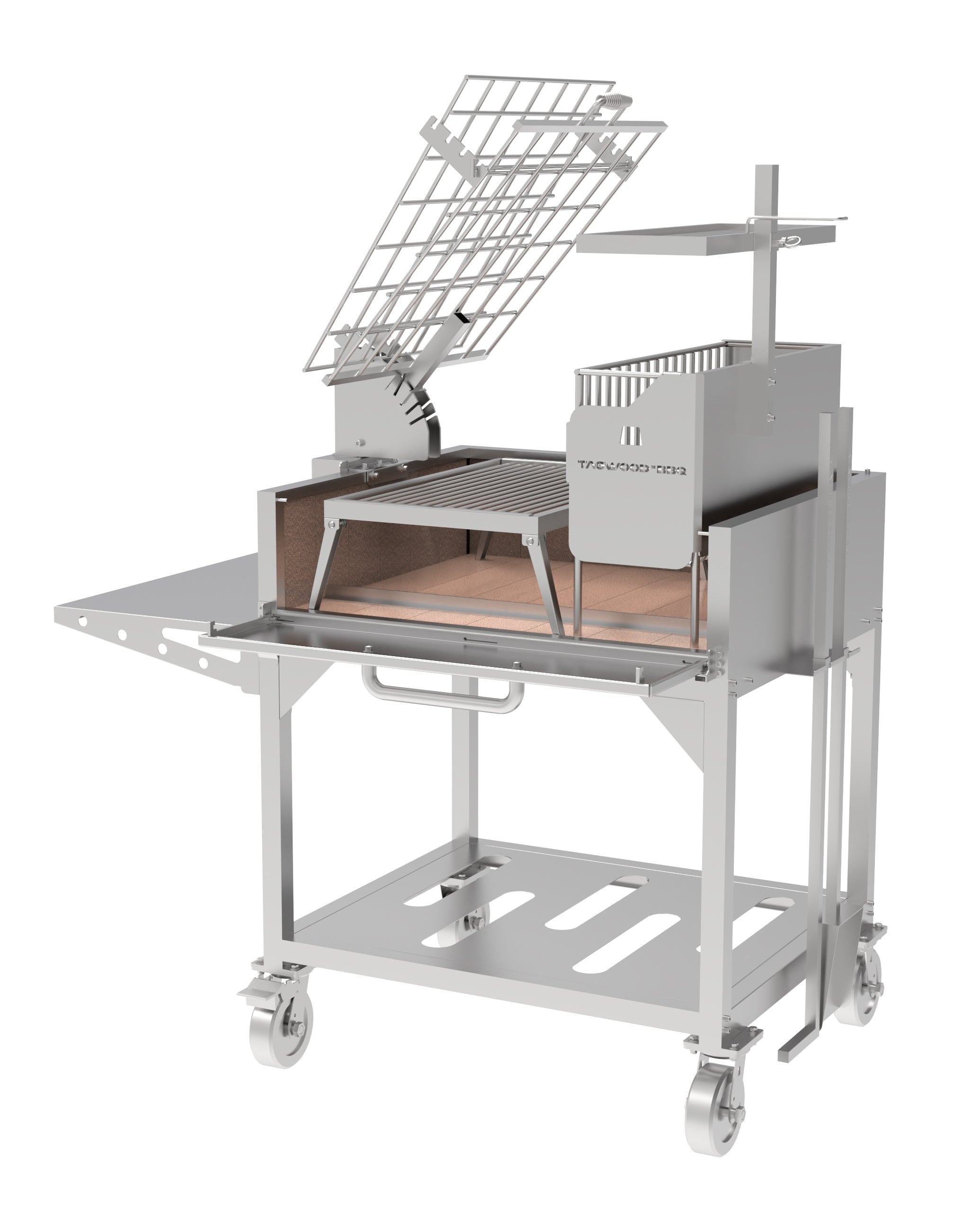 Tagwood BBQ Argentine Clamp Grill with Firebox – BBQ33SS