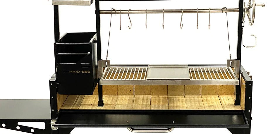 Tagwood BBQ03SI Argentine Santa Maria Wood & Charcoal Gaucho Grill