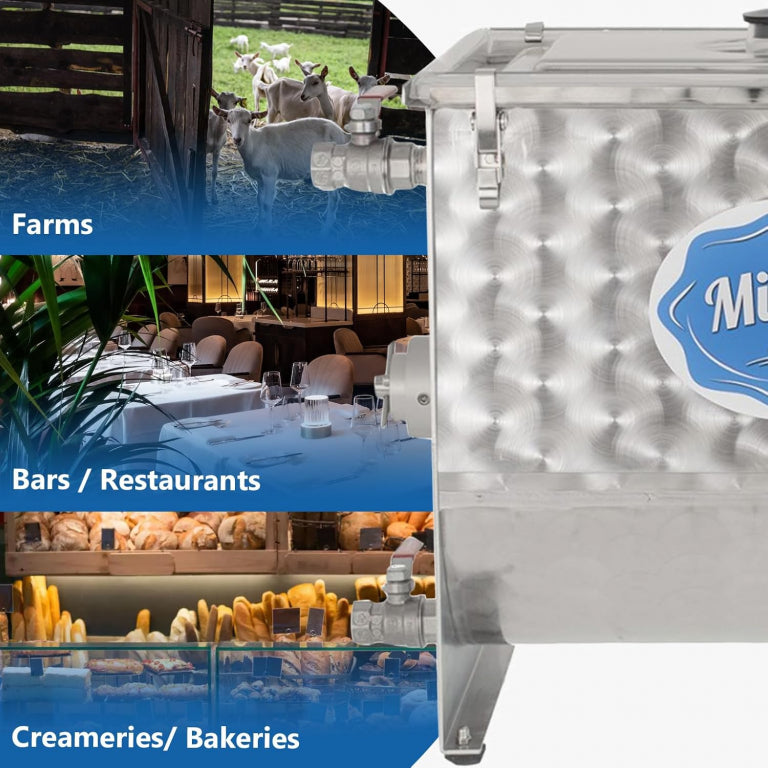 MilkyDay FJ 32 Electric Butter Churn – 13L/3.4 Gal, 115V Stainless Steel