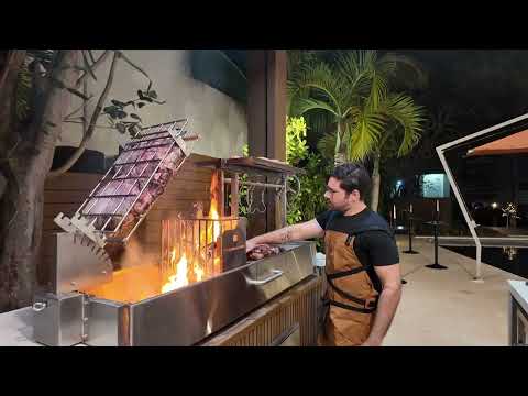 Tagwood BBQ08SS Argentine Santa Maria Wood & Charcoal Gaucho Grill