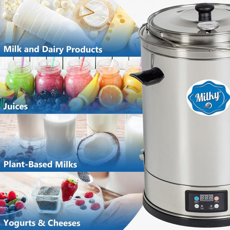 MilkyDay Small Milk Pasteurizer & Yogurt Machine – Milky FJ 15 (115V, 14L Capacity)