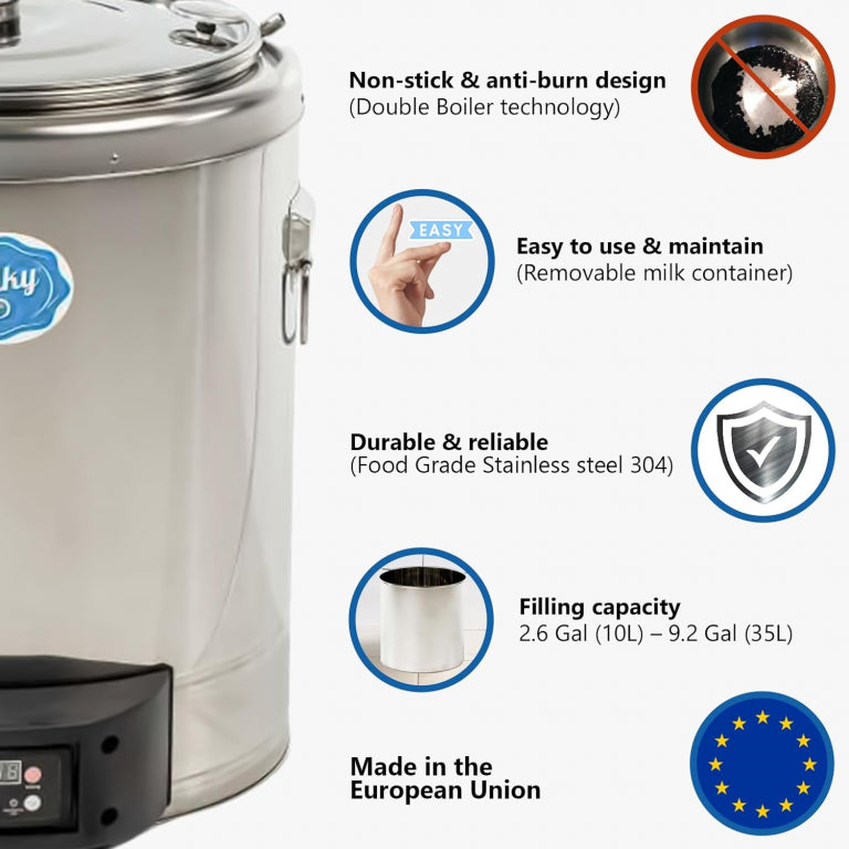 MilkyDay FJ 30 Small Milk Pasteurizer & Yogurt Maker | 35L (115V)