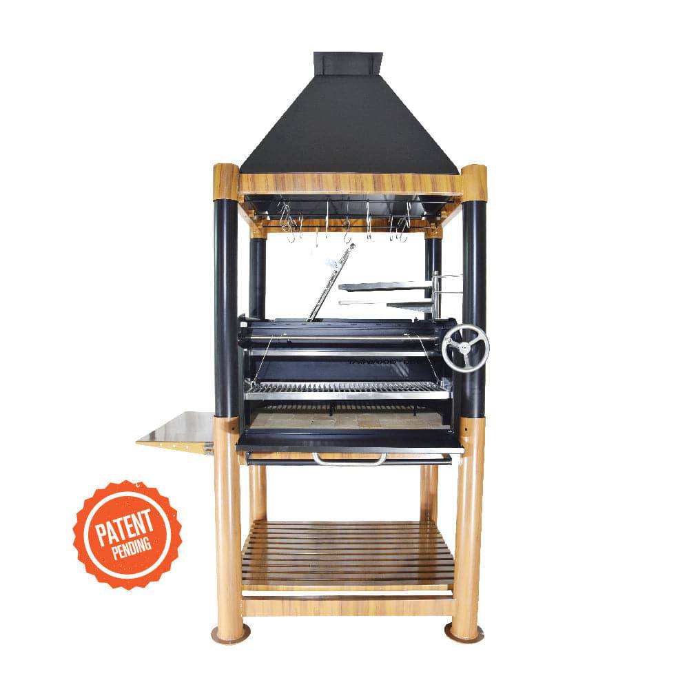 Tagwood BBQ02SI Argentine Santa Maria Wood & Charcoal Gaucho Grill