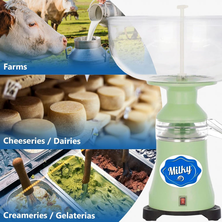 MilkyDay Electric Cream Separator Milky FJ 90 PP – 115V, 90L/Hour, Polycarbonate & Aluminum