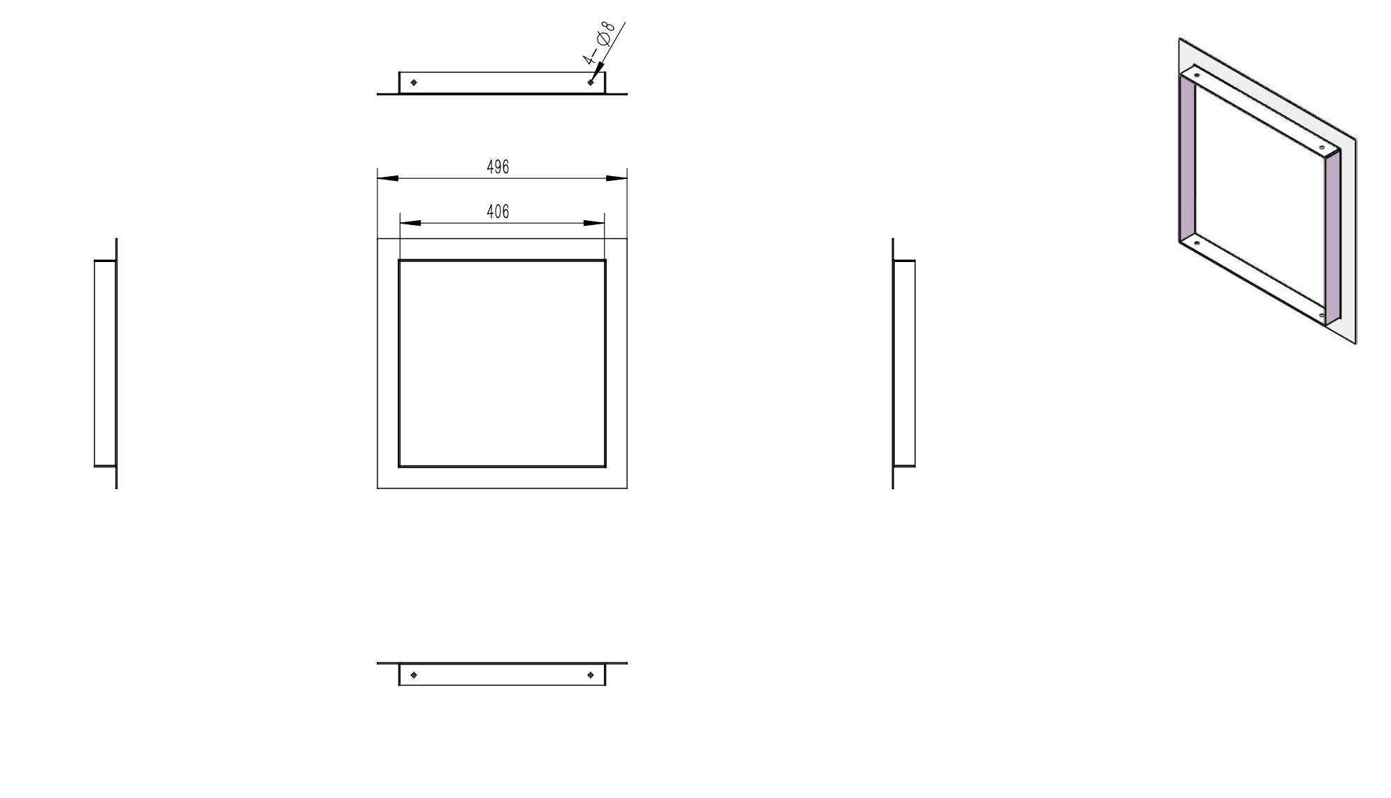 Tagwood BBQ Stainless Steel Smoke Hood Connection Flange